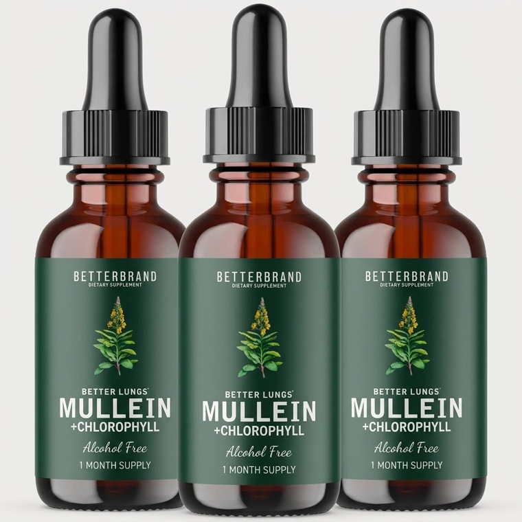 The BetterLungs tincture bottle and dropper